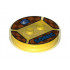 Dimensions Toy Tag 4 x 4 x 2/3 with 2 Studs for Sonic the Hedgehog #59 with Blue Sonic Head and 'SONIC' on Checkerboard Background Pattern : {прозрачно жълт}