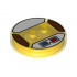 Dimensions Toy Tag 4 x 4 x 2/3 with 2 Studs for Gizmo #61 with Red and Blue 3D Glasses on White Background Pattern: {прозрачно жълт}