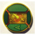 Dimensions Toy Tag 4 x 4 x 2/3 with 2 Studs for Green Arrow #70 with Green and Yellow Arrowhead Pattern: {прозрачно жълт}