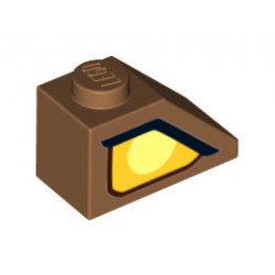 Покривна плочка 1X2/45°, No. 2: {умерен нуга}