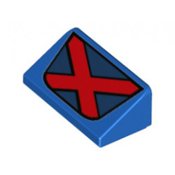 Покривна плочка 1X1x2/3, No. 8: {ярко син}