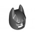 Minifigure, Headgear Mask Batman Angular Ears Cowl with Silver Bat Mask Around Eyes Pattern: {черен}