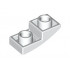 Инверсна плочка 1X2X2/3 с полу дъга: {бял}