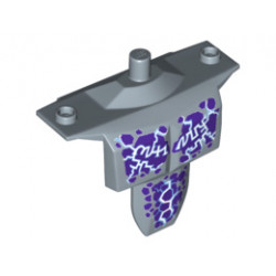 Large Figure Torso Armor Shoulder Studs with Dark Purple Spots and Medium Blue Veins Pattern: {пясъчно син}