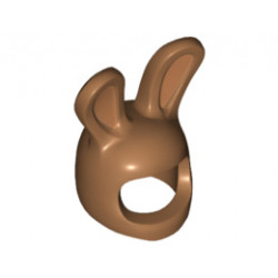 Minifigure, Headgear Mask Bunny Ears with Dark Tan Auricles Pattern: {умерен нуга}