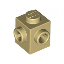 Тухличка 1X1 с 2 пъпки, ъглова: {тухлено жълт}