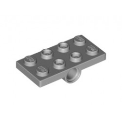 Плочка 2X4, с дупки О. 4.85, отдолу: {умерено каменно сив}