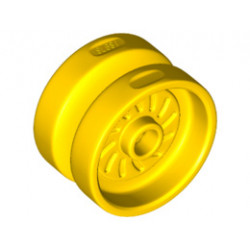 Джанта 18 x 12 mm с кръстат отвор и пъпка: {ярко жълт}