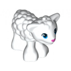 Lamb with Blue Eyes and Dark Pink Nose Pattern: {бял}