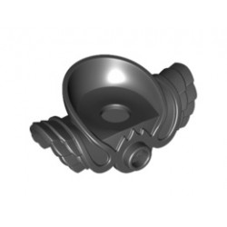 Minifigure, Armor Shoulder Pads with Neck Protection, Front Stud and 2 Back Studs: {черен}
