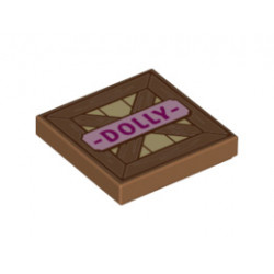 Плоска плочка 2x2 No.: {умерен нуга}