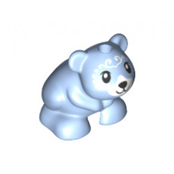 Hamster / Mouse, Friends / Elves with Black Eyes, Nose and Mouth and White Muzzle and Face Decorations Pattern (Lil' Blu): {светло кралско син}