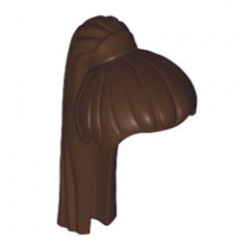 Minifigure, Hair Female Ponytail Long Straight with Holder : {тъмно кафяв}