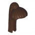 Minifigure, Hair Female Ponytail Long Straight with Holder : {тъмно кафяв}