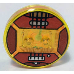 Dimensions Toy Tag 4 x 4 x 2/3 with 2 Studs for Marceline with Red Guitar with Strings Pattern: {прозрачно жълт}