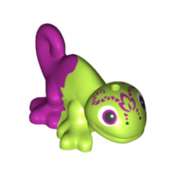 Chameleon, Friends / Elves with Black, Magenta and White Eyes and Marbled Magenta Pattern (Hidee): {ярко жълто-зелен}