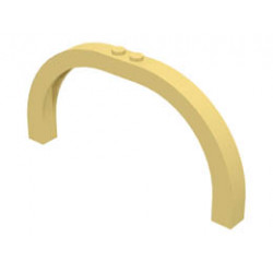 Arch 1 x 12 x 5 Curved Top: {светло жълт}
