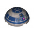 Cylinder Hemisphere 4 x 4 with R2-D2 Astromech Droid Pattern: {сребърно метален}