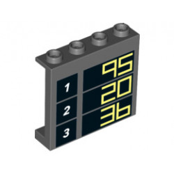 Стенен елемент 1X4X3 No. 3: {тъмно каменно сив}