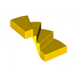 Стълби 6 x 6 x 4 Извити: {ярко жълт}