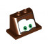 Windscreen 2 x 3 x 2 with 2 x 4 Base with Green Eyes on White Background Pattern 6, Curved Bottom 
