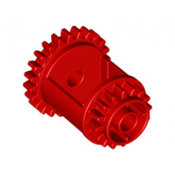 Technic, Gear Differential, 24-16 Teeth: {ярко червен}