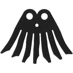Minifigure, Cape Cloth, 7 Points Long: {черен}