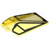 Windscreen 8 x 4 x 2 with 2 Studs and Bar Handle with Black Cockpit Window Frames with Lines and Rivets Pattern: {прозрачно жълт}