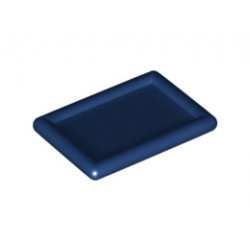 Minifigure, Utensil Serving Tray, Rectangle: {земно син}