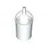 Minifigure, Utensil Cup, Dome Lid Cup and Straw with Trans-Clear Lid: {бял}