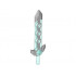 Minifigure, Weapon Sword, Long with Light Bluish Gray Tip and Angular Crossguard: {прозрачно светло син}
