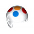 Minifigure, Headgear Helmet Sports with 5 Large Multi-Color Polka Dots Pattern: {бял}