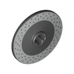 Technic, Disk 3 x 3 with Disk Brake Silver Drilled Rotor Pattern: {черен}