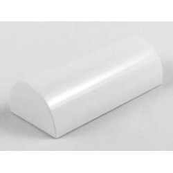 Slope, Curved 2 x 4 Double without Groove: {бял}