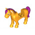 Horse with 2 x 2 Cutout, Bright Light Orange Eyes, White Face Decoration, Magenta Mane and Tail Pattern: {огнено жълто-оранжев}