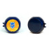 Container, Pod with Light Bluish Gray 6 x 6 Round Plate and Medium Blue 1 x 2 Plate with Nexo Knights Pattern (Sticker) - Set 5004914: {земно син}