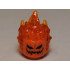Minifigure, Head Modified Alien with Trans-Orange Flaming Hair and Pumpkin Jack O' Lantern Pattern : {ярко оранжев}
