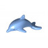 Dolphin, Town, Jumping with Bottom Axle Holder with Black Eyes and White Pupils Pattern: {умерено син}
