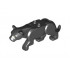 Cat, Large (Panther) with Lime Eyes and Dark Bluish Gray Nose Pattern: {черен}