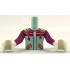 Torso Mini Doll Girl Top with Magenta and Orange Trim Pattern, Magenta Sleeves and White Gloves: {аквамарин}