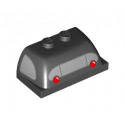 Windscreen 2 x 4 x 1 1/3 with Silver Sides and Rear Window and Taillights Pattern: {черен}