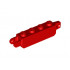 Hinge Brick 1 x 4 Locking, 9 Teeth with 1 Finger Vertical End and 2 Fingers Vertical End, 9 Teeth : {ярко червен}