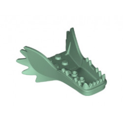 Dragon Head (Ninjago) Lower Jaw with Fangs and Spikes: {пясъчно зелен}