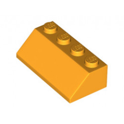 Покривна плочка 2X4/45°: {огнено жълто-оранжев}