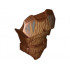 Large Figure Torso with SW Dark Bluish Gray Roots and Medium Nougat Fur Pattern: {червеникаво-кафяв}