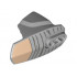 Hero Factory Armor with Ball Joint Socket - Size 5 with Gray Lines and Light Nougat Patch Pattern: {умерено каменно сив}
