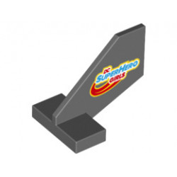 Tail Shuttle, Small with 'DC SUPER HERO GIRLS' Pattern: {тъмно каменно сив}