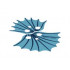 Plastic Cape and Collar with Dark Blue Lines on Trans-Light Blue Background Pattern, Sheet of 2: {прозрачен}