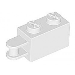 Brick, Modified 1 x 2 with Handle on End - Bar Inset from Edge of Handle : {бял}