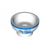 Minifigure, Utensil Bowl Asian with Blue Rim and Dragon Pattern: {бял}